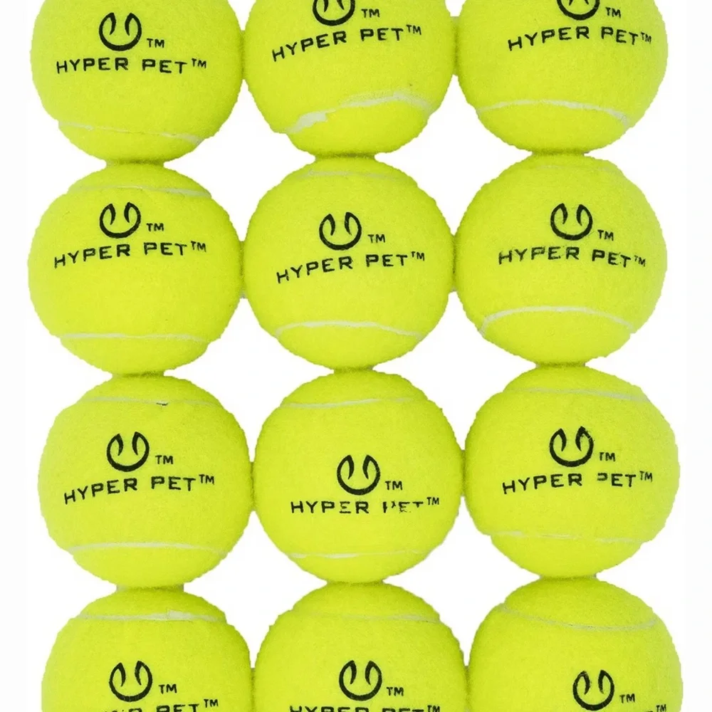 Hyper Pet Tennis Balls Dog Toy, 12 count